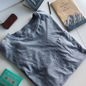 J.Crew Slim-Washed Gray Pocket Crew T-Shirt L